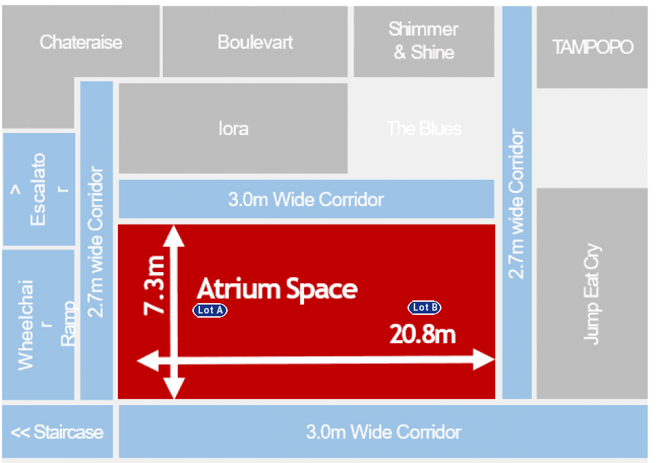 Floor plan: Level 2 Indoor Atrium