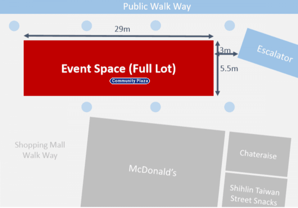 Floor plan: Level 1 Community Plaza