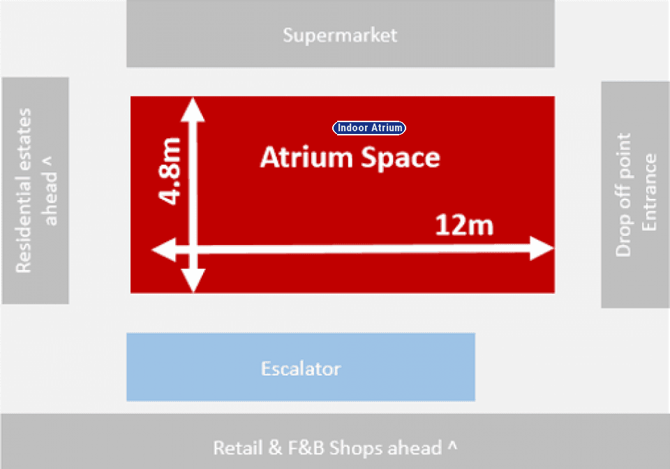 Floor plan: Level 1 Indoor Atrium